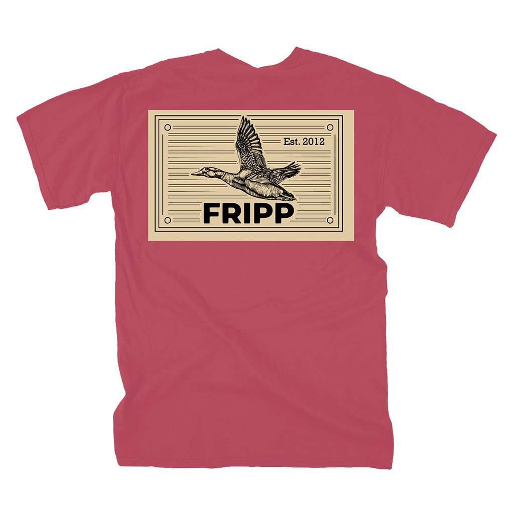 Duck Patch T-Shirt in Crimson by Fripp Outdoors - Country Club Prep
