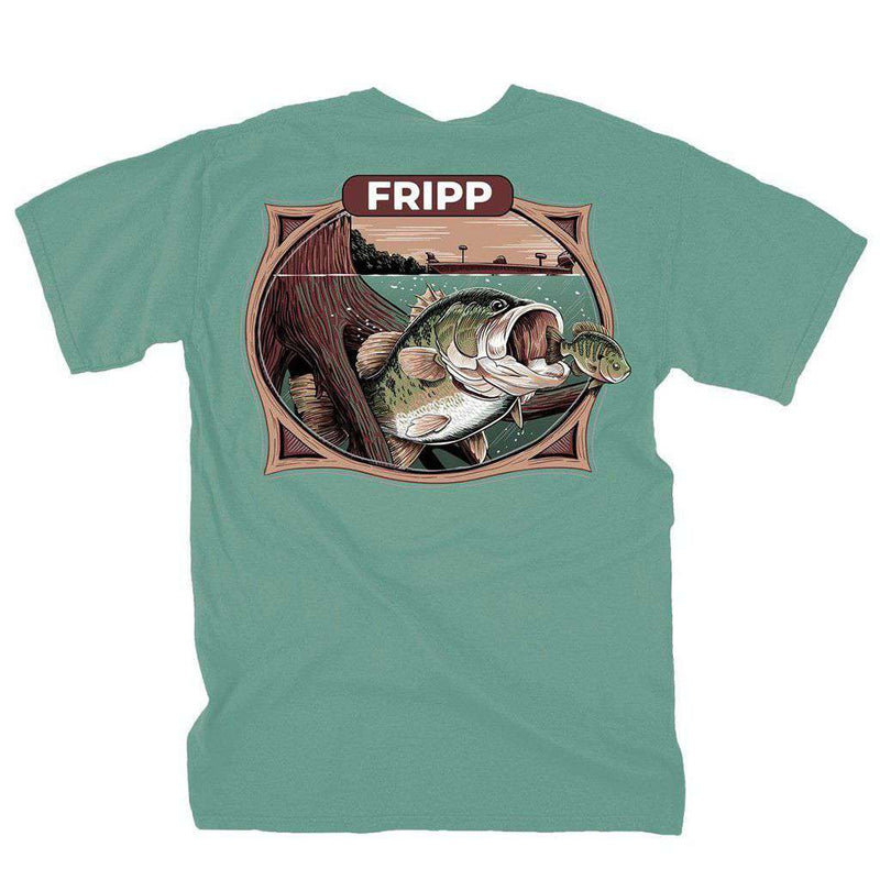 Bass Underwater T-Shirt in Light Green by Fripp Outdoors - Country Club Prep