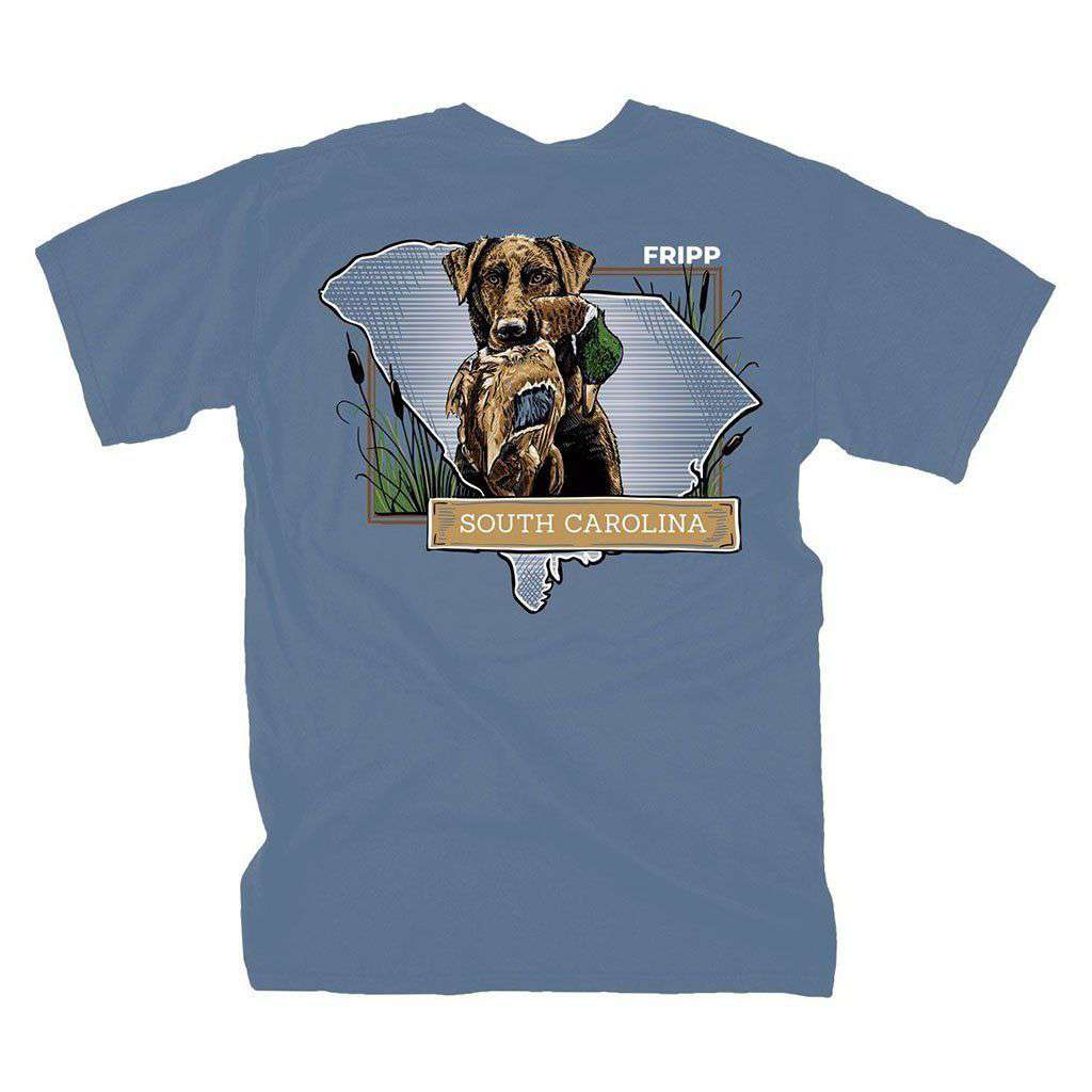 Dog & Duck South Carolina T-Shirt in Marine Blue by Fripp Outdoors - Country Club Prep