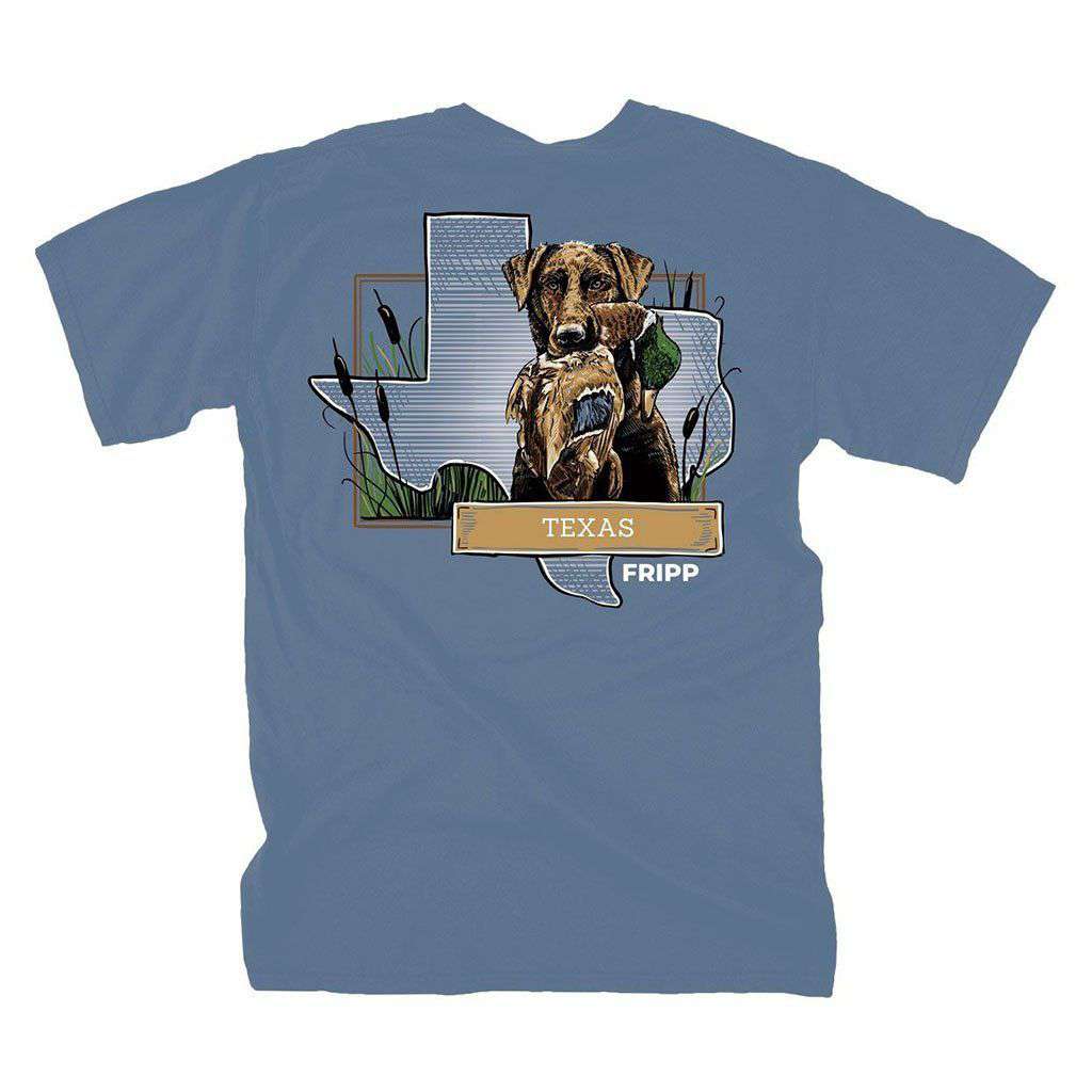 Dog & Duck Texas T-Shirt in Marine Blue by Fripp Outdoors - Country Club Prep