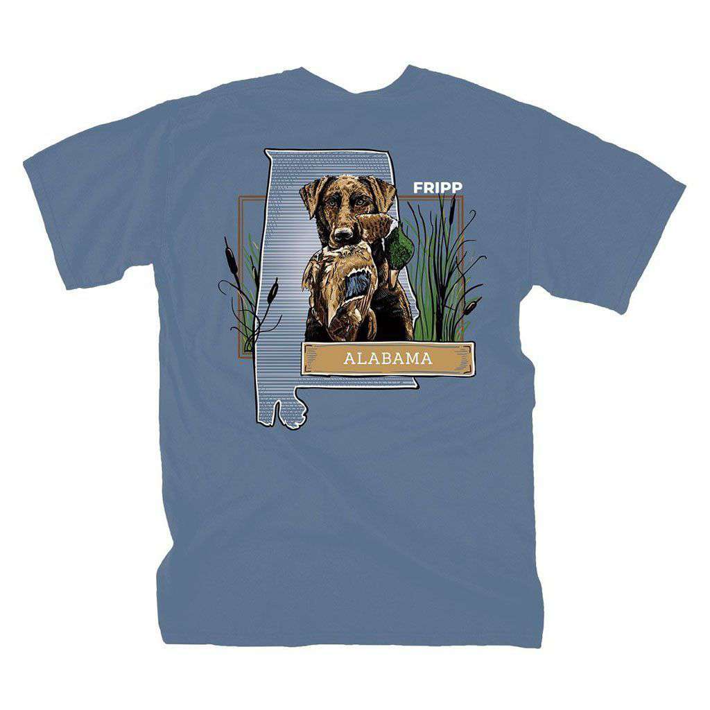 Dog & Duck Alabama T-Shirt in Marine Blue by Fripp Outdoors - Country Club Prep