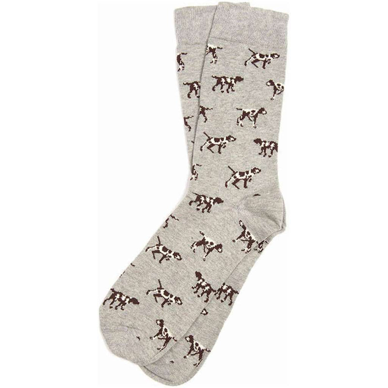 Men's Pointer Socks in Grey Marl by Barbour - Country Club Prep