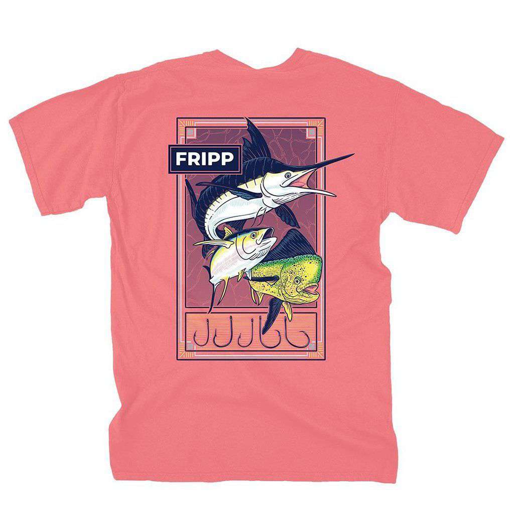 3 Saltwater Fish with Hooks Tee by Fripp Outdoors - Country Club Prep