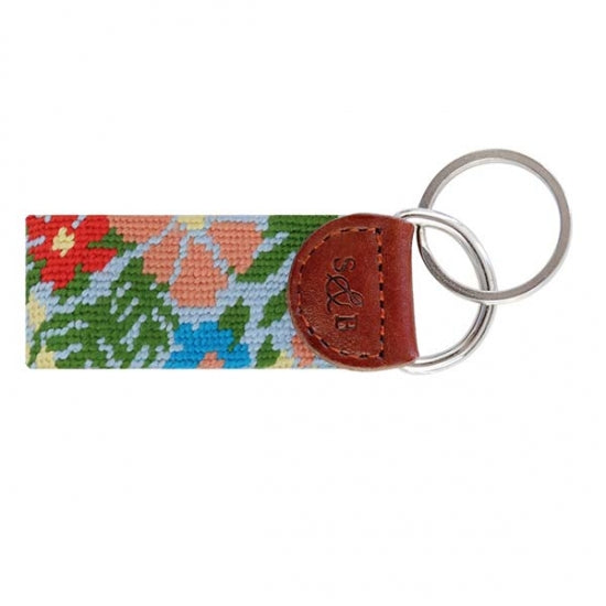 Wildflower Needlepoint Key Fob by Smathers & Branson - Country Club Prep