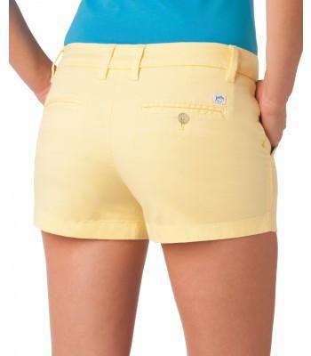Ladies Chino 3" Shorts in Lemonade by Southern Tide - Country Club Prep