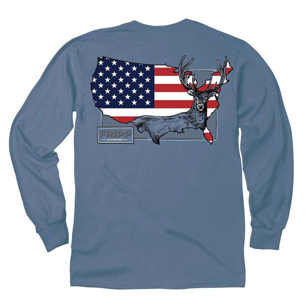 American Deer Long Sleeve Tee by Fripp Outdoors - Country Club Prep