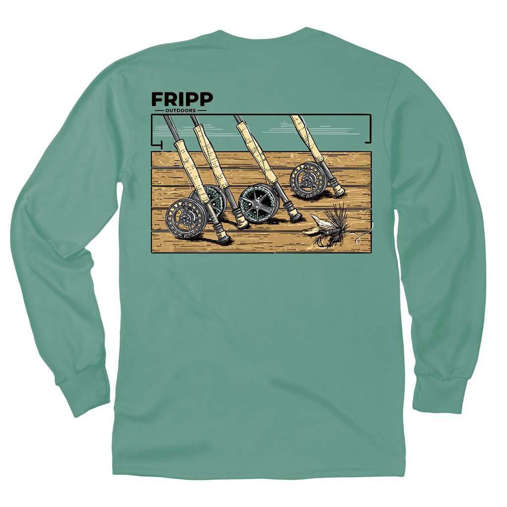Fishing Rods Long Sleeve Tee by Fripp Outdoors - Country Club Prep