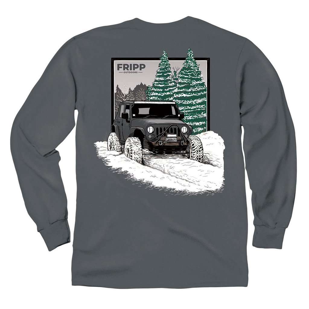 Off Roading In Snow Long Sleeve Tee by Fripp Outdoors - Country Club Prep