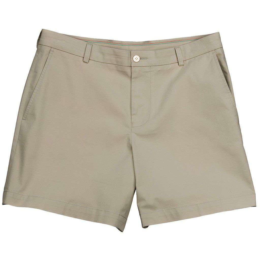 Channel Marker Classic 7" Summer Short in Sandstone Khaki by Southern Tide - Country Club Prep