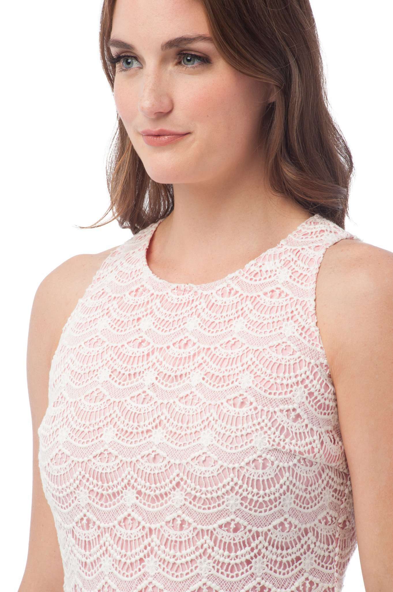 Sawyer Lace Dress in Smoothie Pink by Southern Tide - Country Club Prep