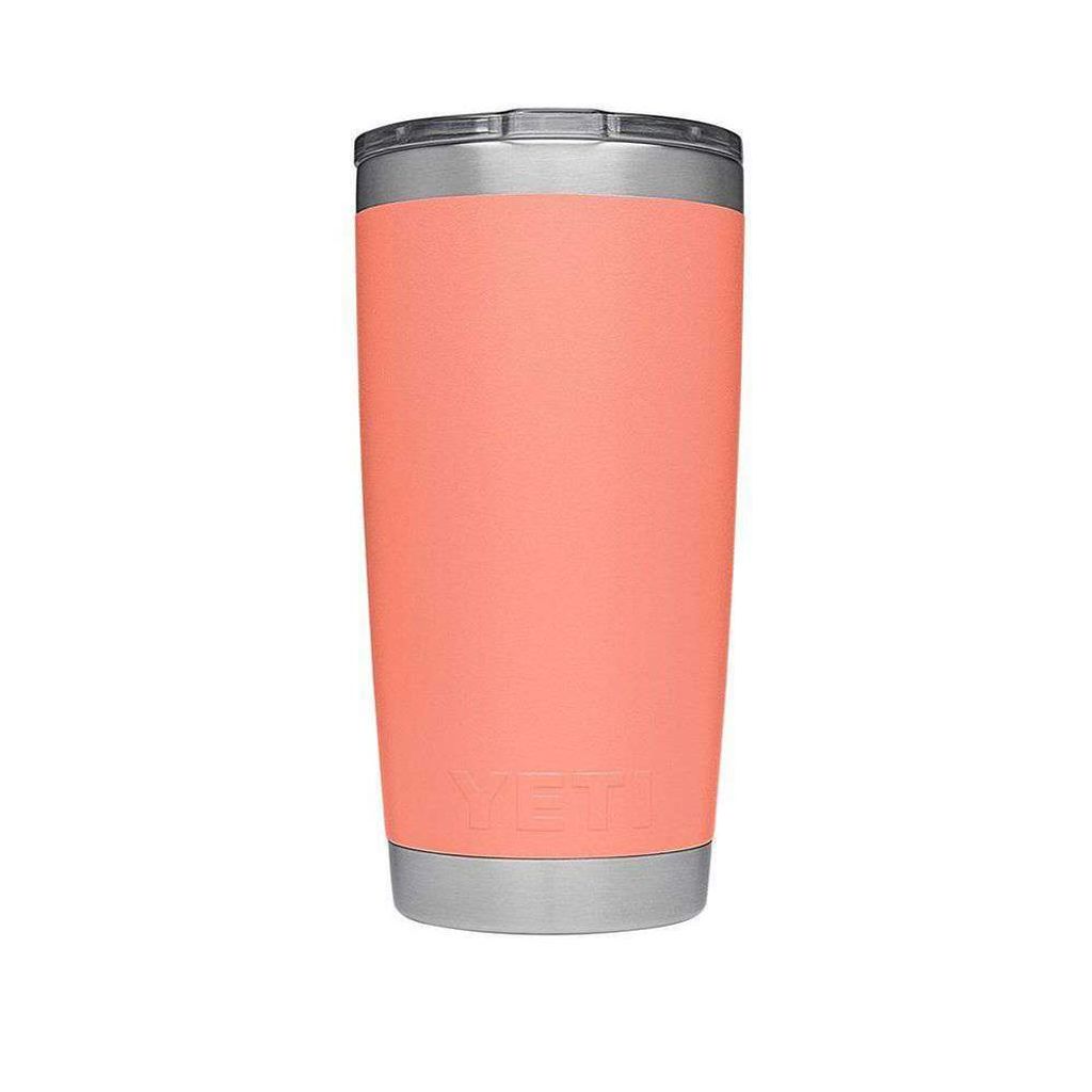 20 oz. DuraCoat Rambler Tumbler in Coral with Magslider™ Lid by YETI - Country Club Prep