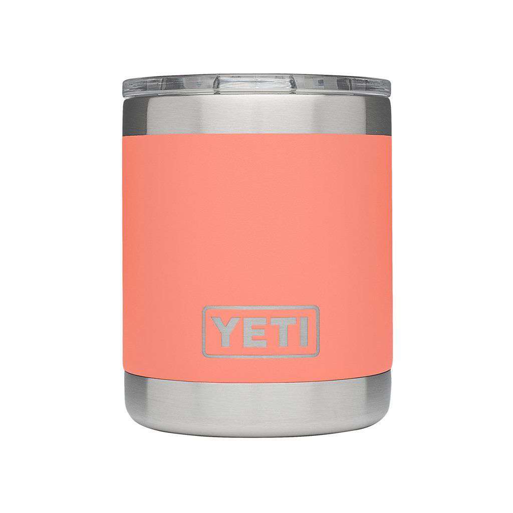 10 oz. Rambler Lowball in Coral by YETI - Country Club Prep