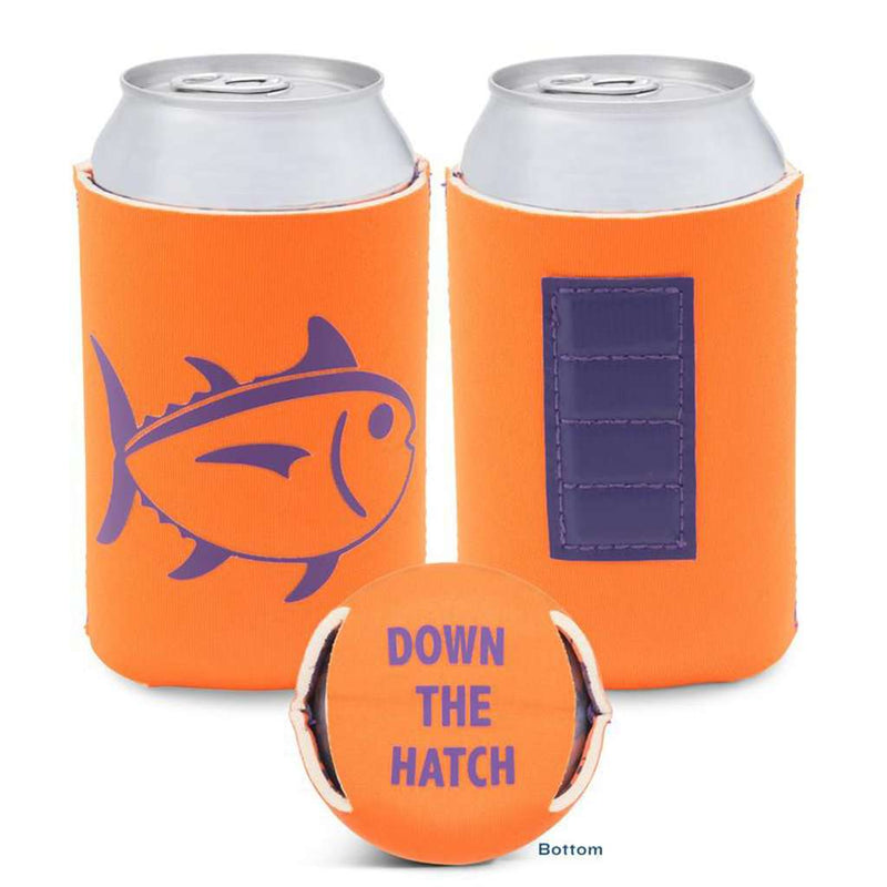 Gameday Magnetic Can Caddie in Enzone Orange & Regal Purple by Southern Tide - Country Club Prep