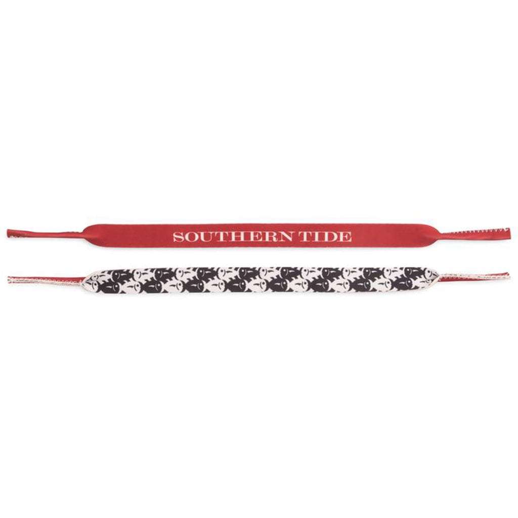 Gameday Skipjack Sunglass Straps in Crimson & White by Southern Tide - Country Club Prep