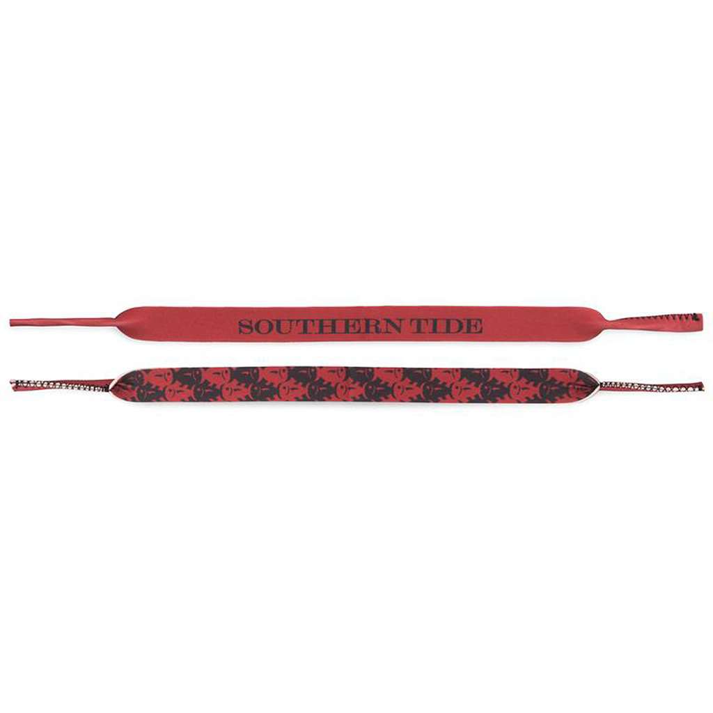Gameday Skipjack Sunglass Straps in Chianti & Black by Southern Tide - Country Club Prep