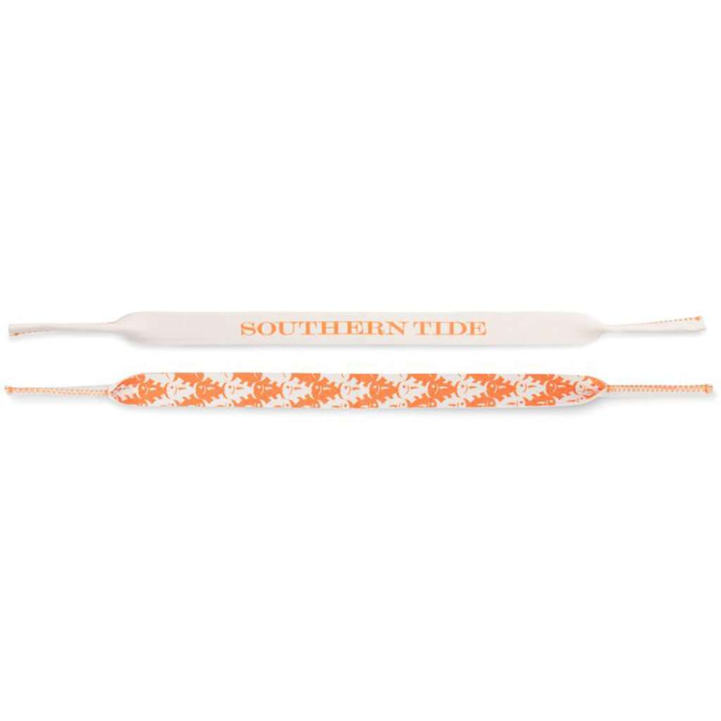 Gameday Skipjack Sunglass Straps in Rocky Top Orange & White by Southern Tide - Country Club Prep