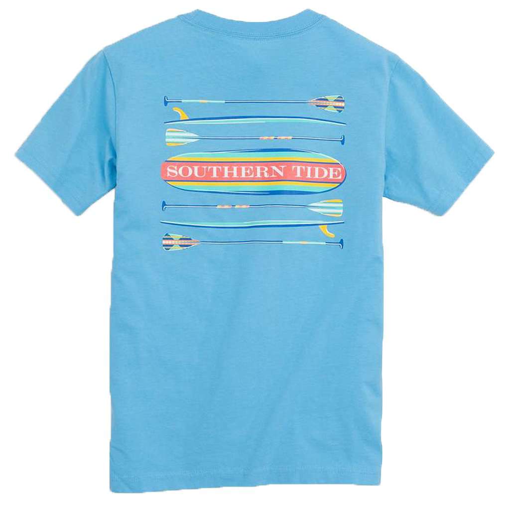 Kids' Keep Paddling T-Shirt in Ocean Channel by Southern Tide - Country Club Prep