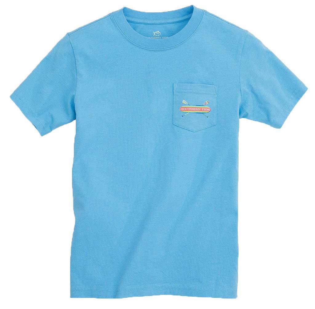 Kids' Keep Paddling T-Shirt in Ocean Channel by Southern Tide - Country Club Prep