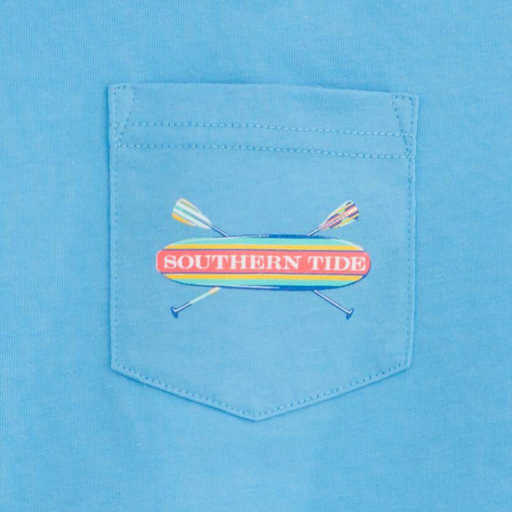 Kids' Keep Paddling T-Shirt in Ocean Channel by Southern Tide - Country Club Prep