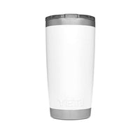 20 oz. DuraCoat Rambler Tumbler in White with Magslider™ Lid by YETI - Country Club Prep