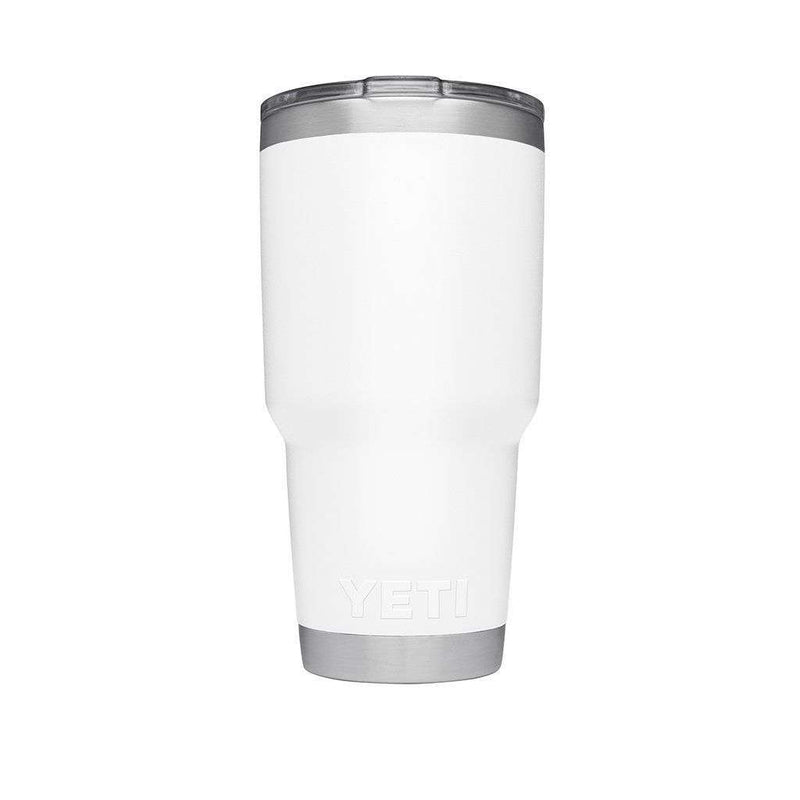 30 oz. DuraCoat  Rambler Tumbler in White with Magslider™ Lid by YETI - Country Club Prep