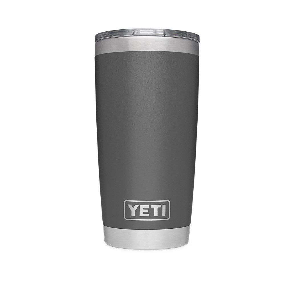 20 oz. DuraCoat Rambler Tumbler in Charcoal with Magslider™ Lid by YETI - Country Club Prep