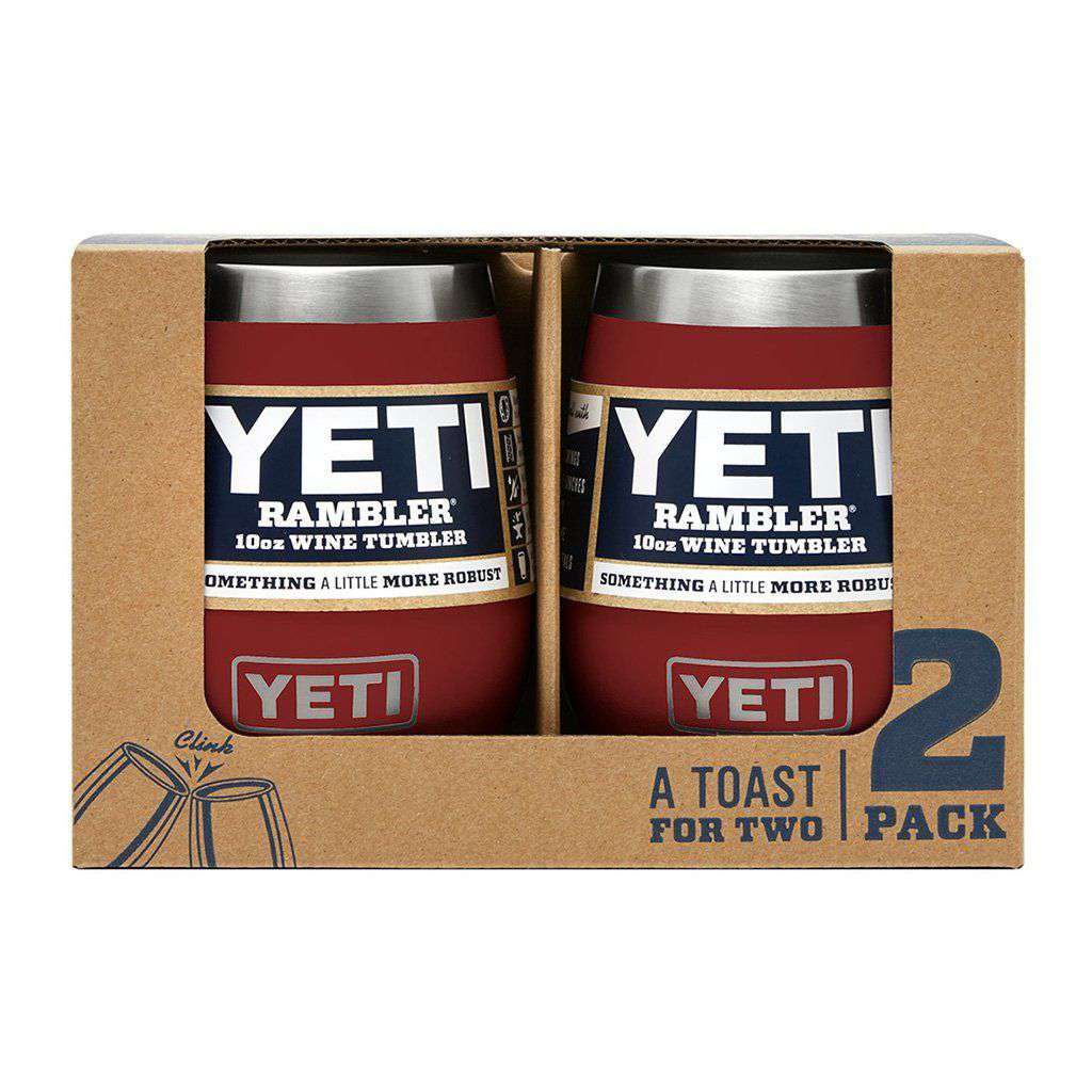 2 Pack Rambler 10oz Wine Tumbler in Brick Red by YETI - Country Club Prep