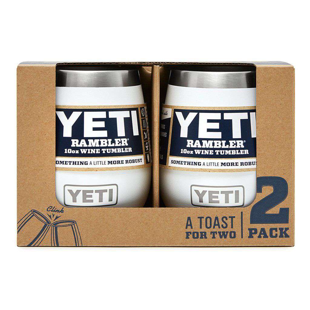 2 Pack Rambler 10oz Wine Tumbler in White by YETI - Country Club Prep