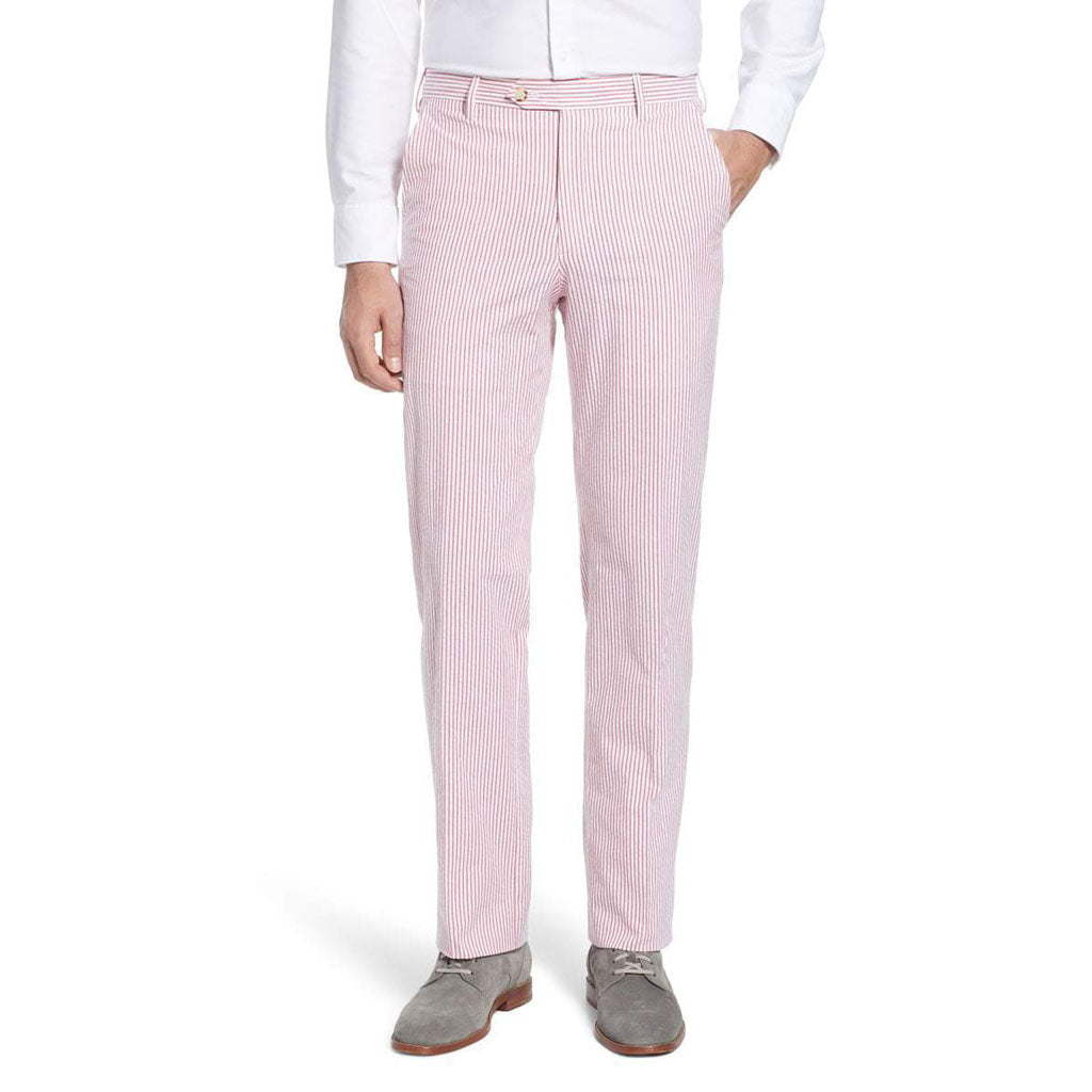 Red Seersucker Pants by Country Club Prep - Country Club Prep