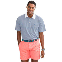 Carlisle Bay Stripe Performance Polo in Seven Seas Blue by Southern Tide - Country Club Prep