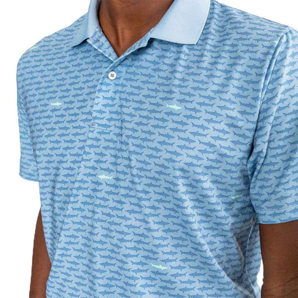 Bones Bite Performance Polo in Tsunami Grey by Southern Tide - Country Club Prep