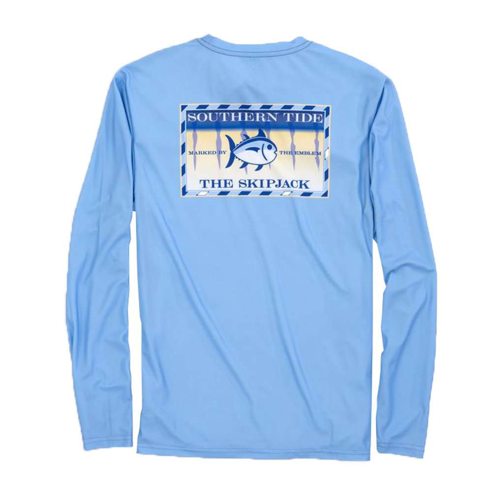 Original Skipjack Marlin Long Sleeve Performance T-Shirt in Ocean Channel by Southern Tide - Country Club Prep