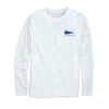 Original Skipjack Mahi Mahi Long Sleeve Performance T-Shirt in Classic White by Southern Tide - Country Club Prep