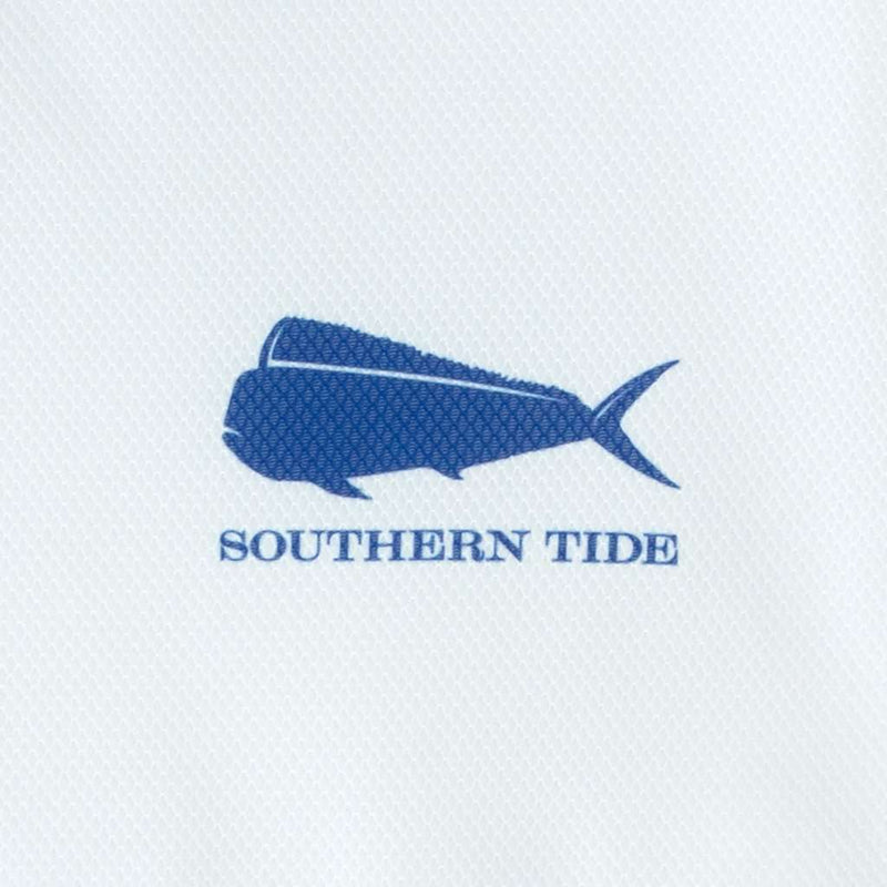 Original Skipjack Mahi Mahi Long Sleeve Performance T-Shirt in Classic White by Southern Tide - Country Club Prep