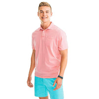 Island Road Jersey Polo in Light Coral by Southern Tide - Country Club Prep