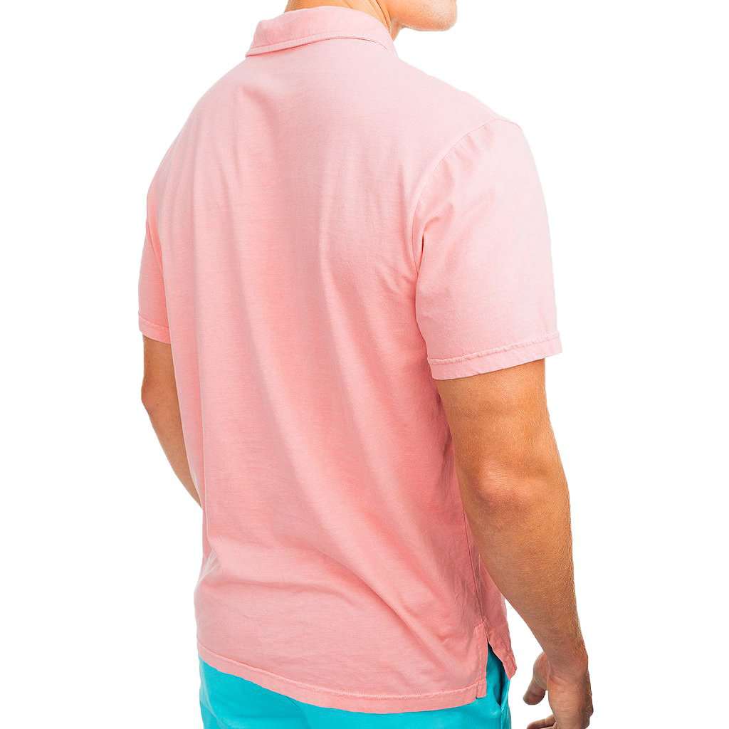 Island Road Jersey Polo in Light Coral by Southern Tide - Country Club Prep