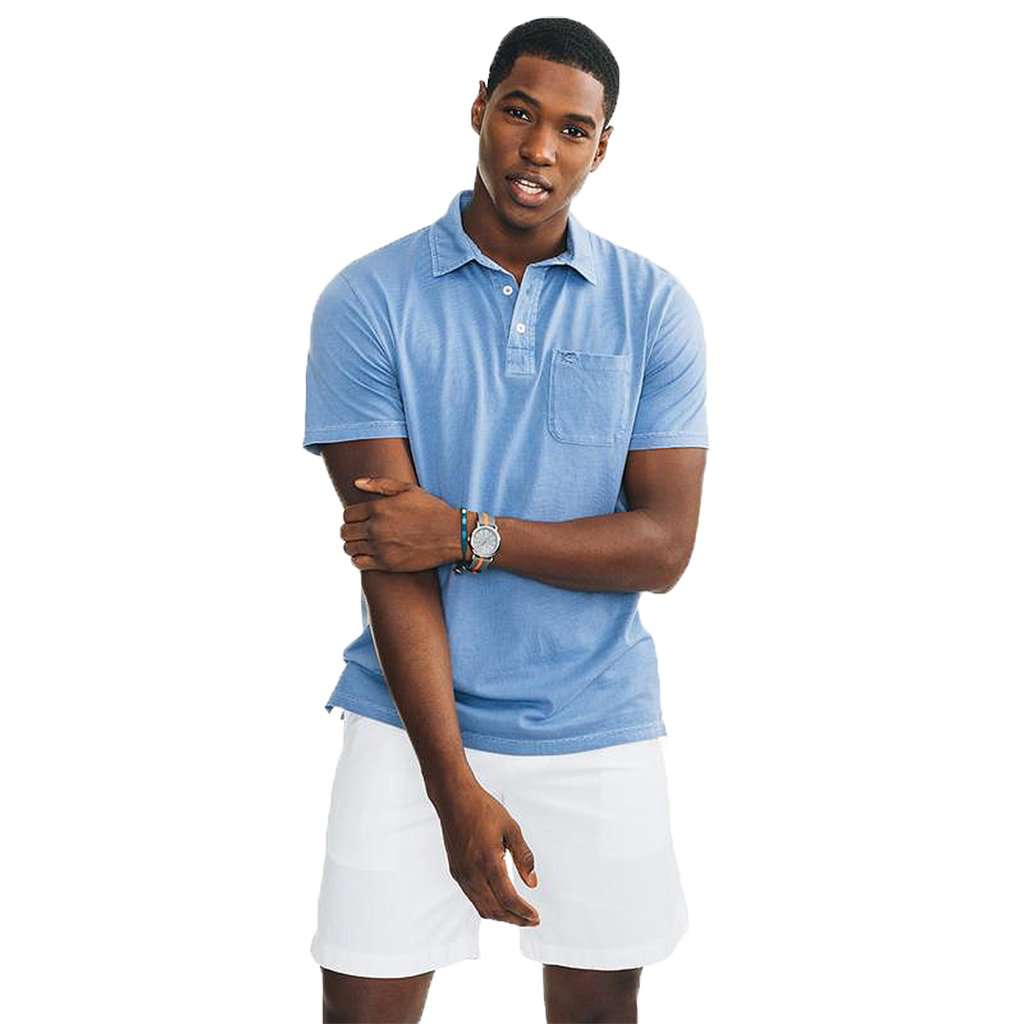 Island Road Jersey Polo in Squall Grey by Southern Tide - Country Club Prep