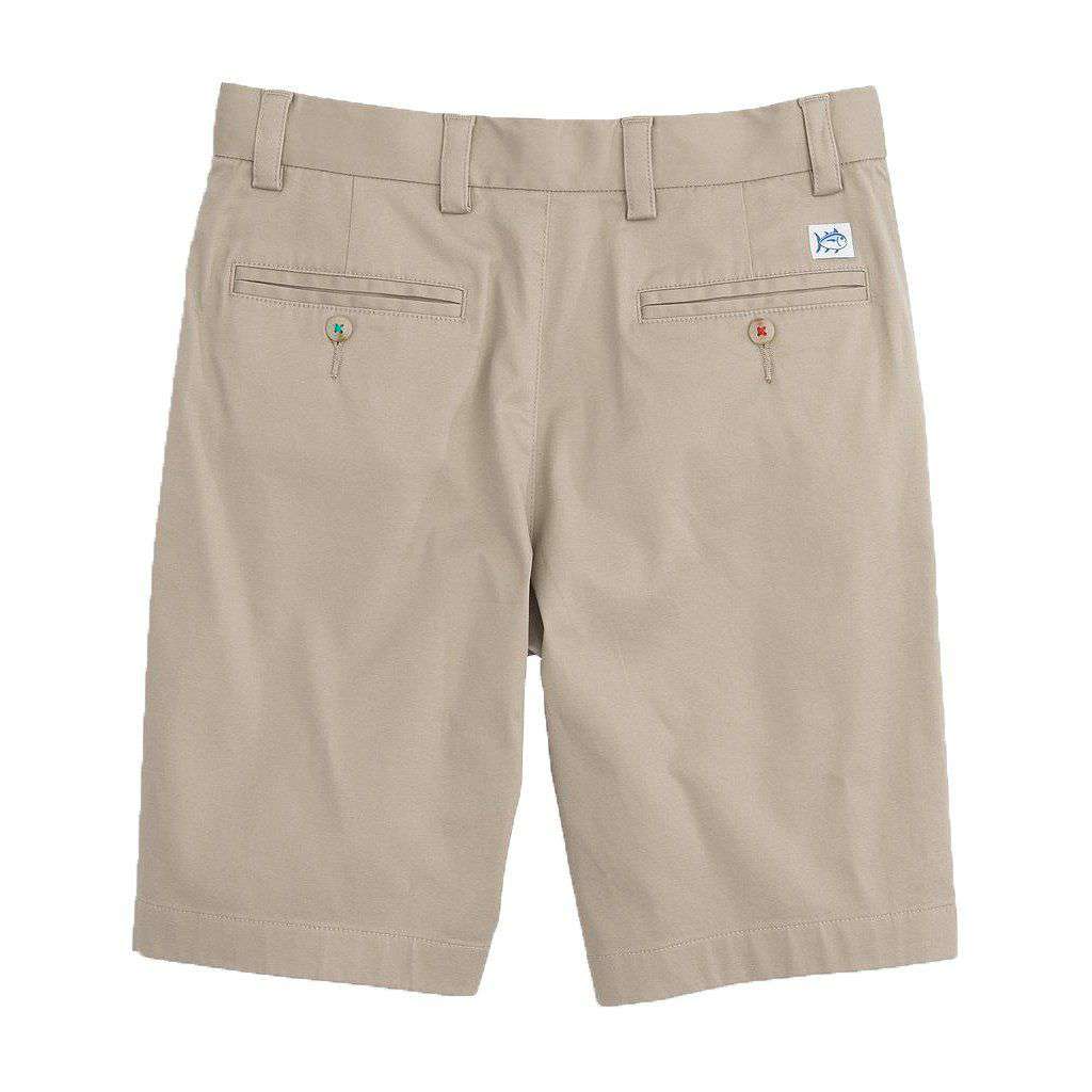 Boys' Channel Marker Short in Sandstone Khaki by Southern Tide - Country Club Prep
