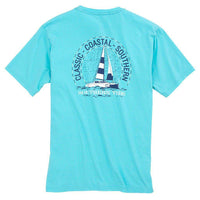 Catamaran Tee in Crystal Blue by Southern Tide - Country Club Prep