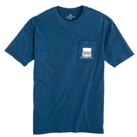 Beer, Ice & Good Times T-Shirt in Yacht Blue by Southern Tide - Country Club Prep