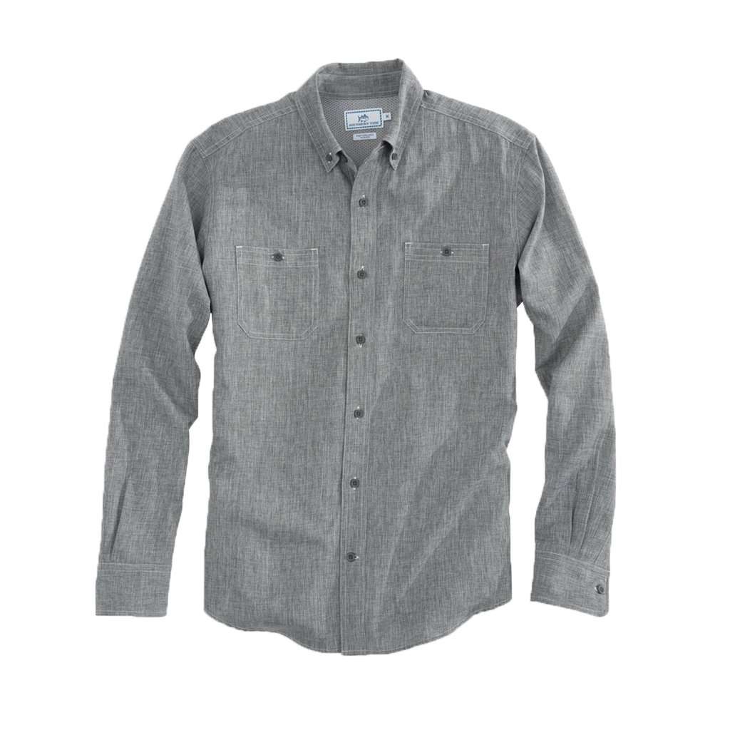 OCEARCH Performance Dock Shirt in Polarized Graphite by Southern Tide - Country Club Prep