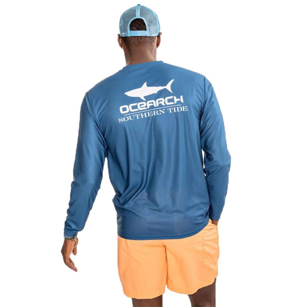 OCEARCH Long Sleeve Performance T-Shirt in True Navy by Southern Tide - Country Club Prep
