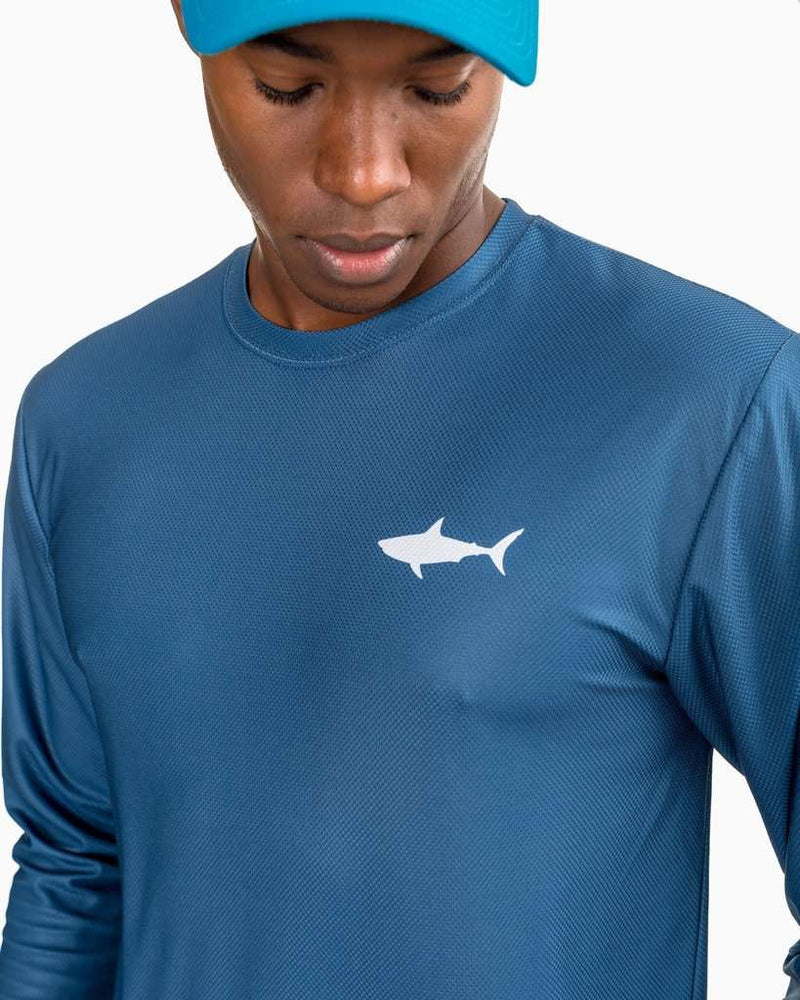 OCEARCH Long Sleeve Performance T-Shirt in True Navy by Southern Tide - Country Club Prep