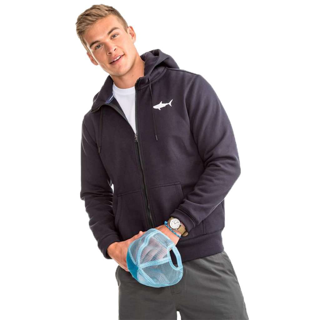 OCEARCH Full Zip Hoodie in Dark Navy by Southern Tide - Country Club Prep