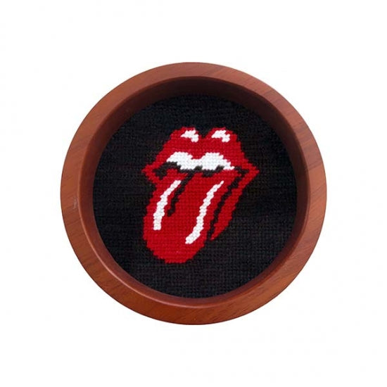 Rolling Stones Needlepoint Wine Bottle Coaster