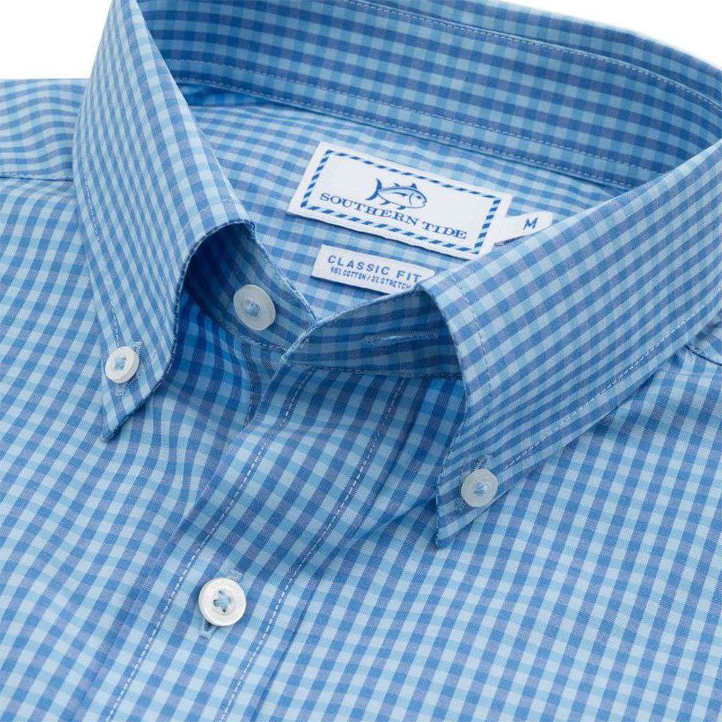Camana Bay Gingham Sport Shirt in Ocean Channel by Southern Tide - Country Club Prep