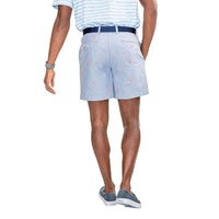 Flamingo Embroidered Oxford Short in Seven Seas Blue by Southern Tide - Country Club Prep