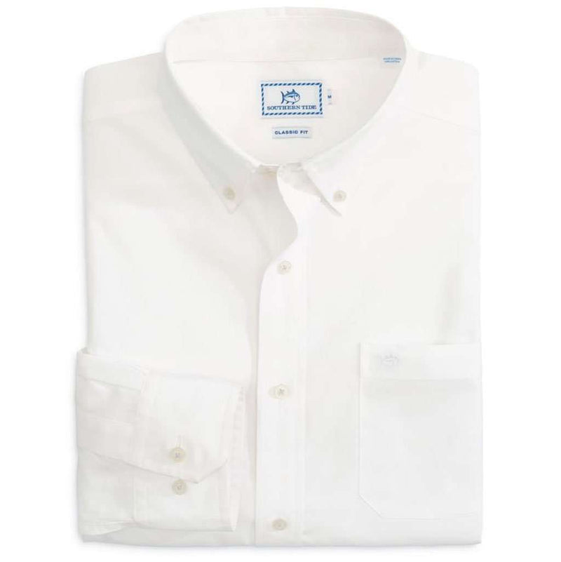 Southern Tide Sullivan's Solid Sport Shirt in Classic White – Country ...