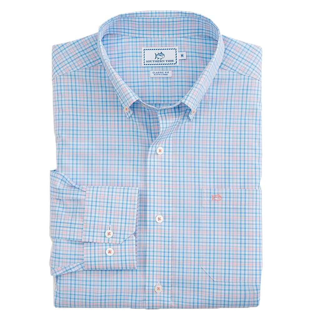 Pinney's Beach Plaid Sport Shirt in Ocean Channel by Southern Tide - Country Club Prep