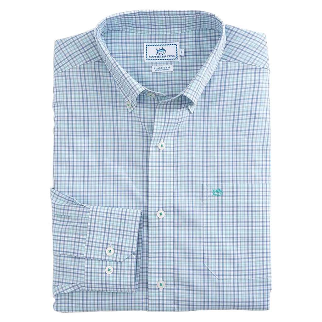 Pinney's Beach Plaid Sport Shirt in Tsunami Grey by Southern Tide - Country Club Prep